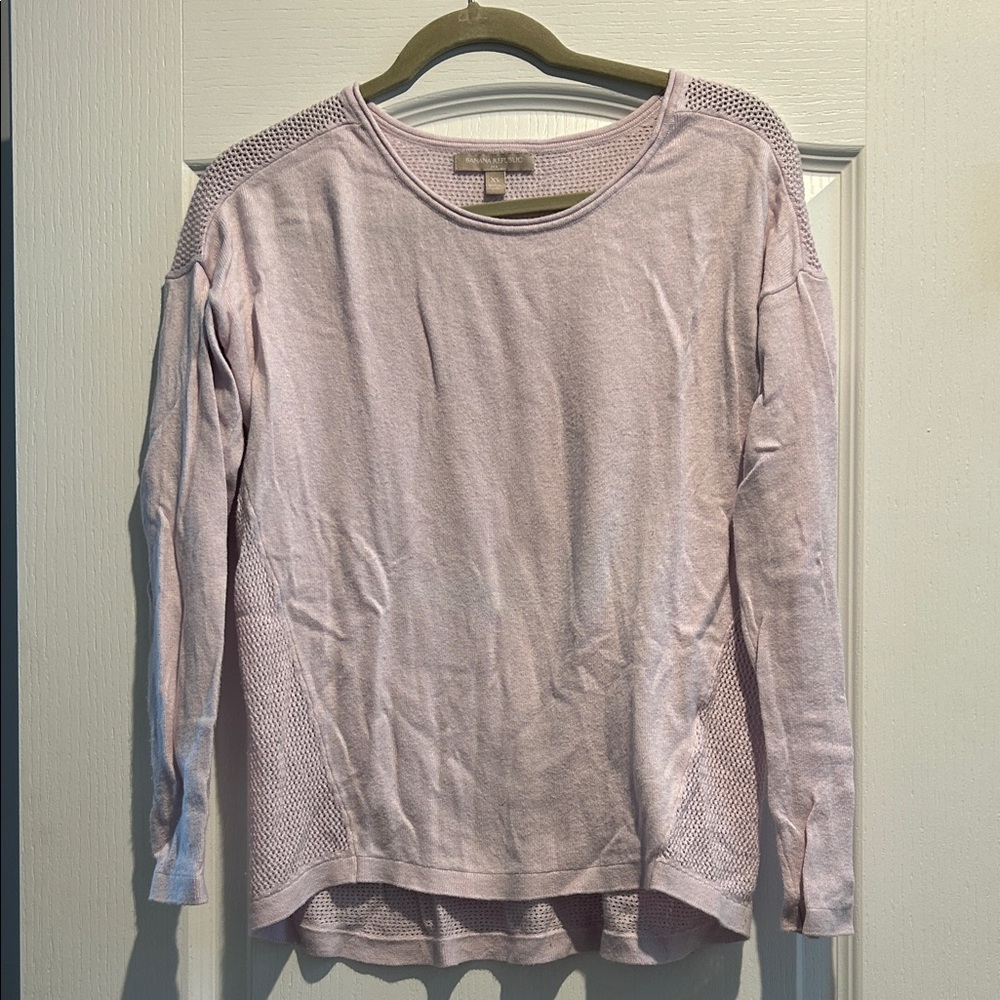 Banana Republic Soft Pink Long Sleeve Top